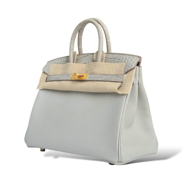 Hermes Birkin 25 Gris Perle Touch GHW - Image 5