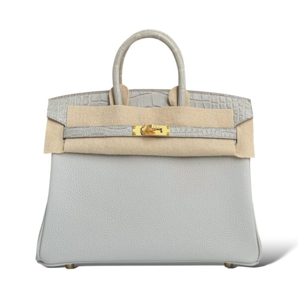 Hermes Birkin 25 Gris Perle Touch GHW