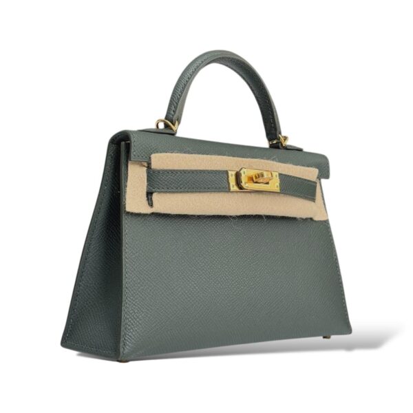 Hermes Kelly Mini Vert Mangrove Epsom GHW - Image 2