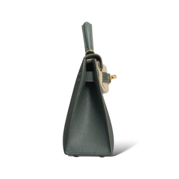 Hermes Kelly Mini Vert Mangrove Epsom GHW - Image 3
