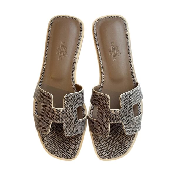 Hermes Oran 35 EU Ombre Lizard Sandals