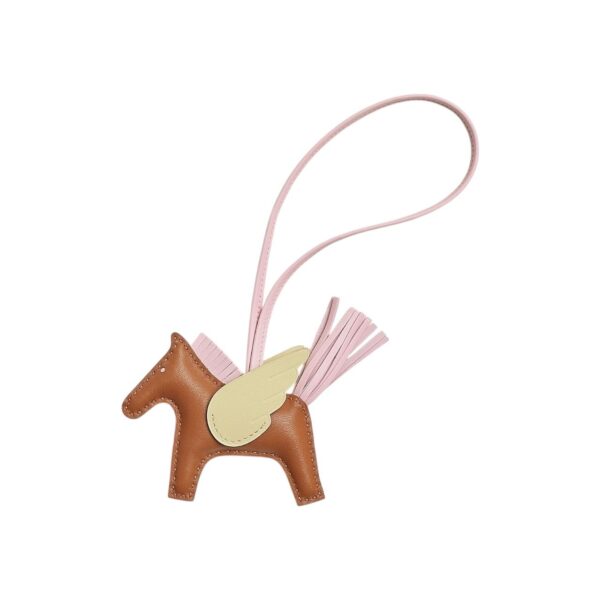 Hermes Rodeo Charm Gold / Rose darling / Jaune Milton with Wings PM