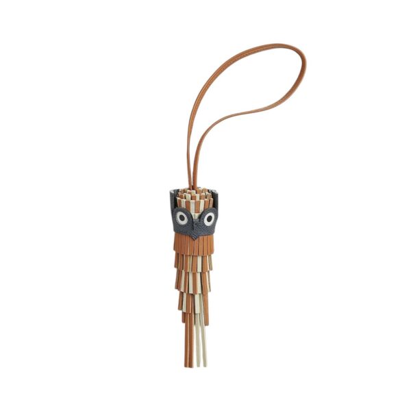 Hermes Chouette Charm Gold / craie / gold / misty / blanc