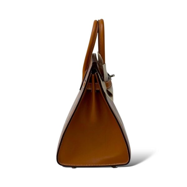Hermes Birkin 25 Naturel Sable/Bleu Butler PHW - Image 3