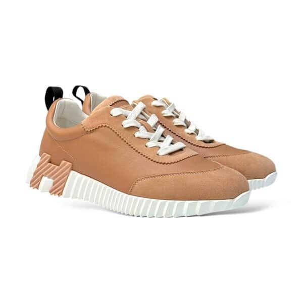 Hermes Bouncing 38.5 EU Beige Perlino Sneakers