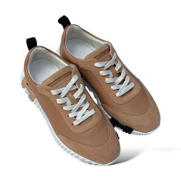 Hermes Bouncing 38.5 EU Beige Perlino Sneakers - Image 2
