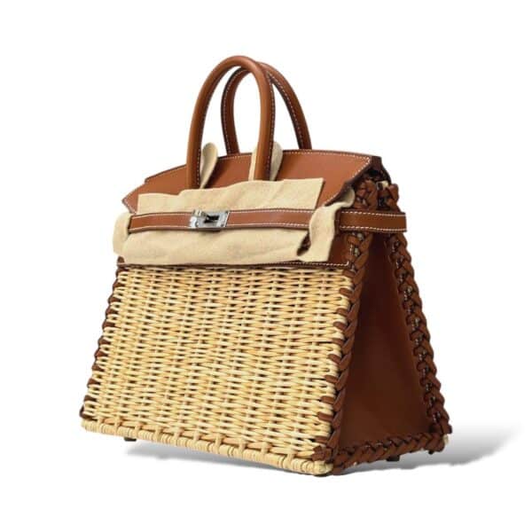 Hermes Birkin 25 Picnic Fauve/Naturel Barenia PHW - Image 5