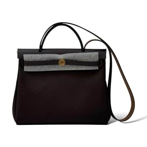 Hermes Herbag Zip 31 Ebene Canvas GHW