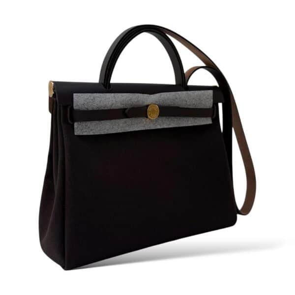 Hermes Herbag Zip 31 Ebene Canvas GHW - Image 2
