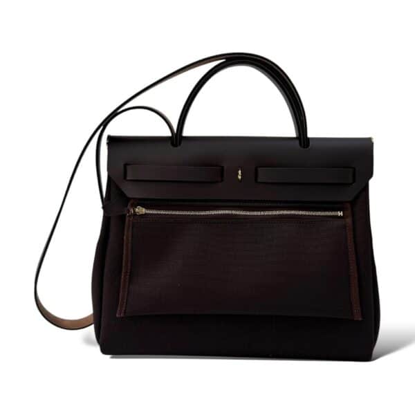 Hermes Herbag Zip 31 Ebene Canvas GHW - Image 3