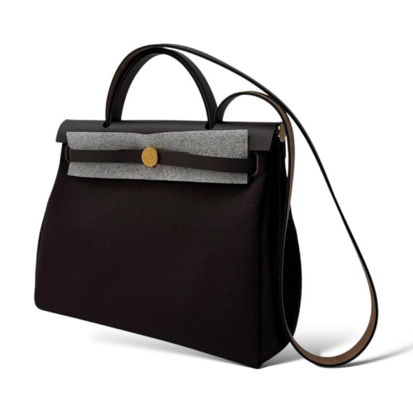 Hermes Herbag Zip 31 Ebene Canvas GHW - Image 4
