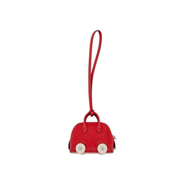 Hermes Bolide On Wheels Rouge de Coeur Chevre PHW Charm