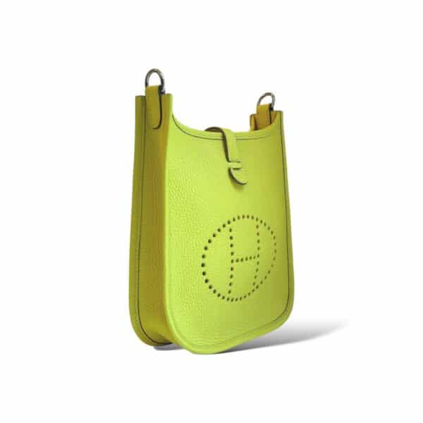 Hermes Mini Evelyne Lime Clemence PHW - Image 3