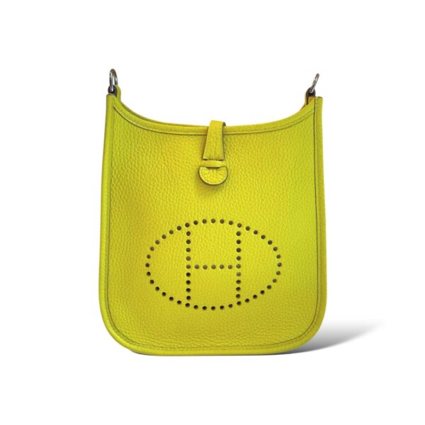 Hermes Mini Evelyne Lime Clemence PHW