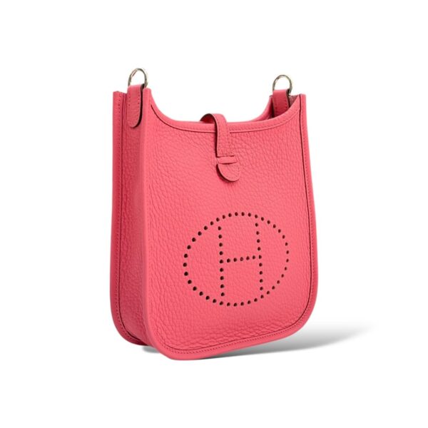 Hermes Mini Evelyne Rose Azalee PHW - Image 3