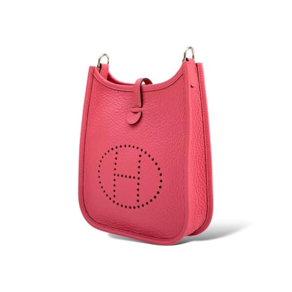 Hermes Mini Evelyne Rose Azalee PHW - Image 6