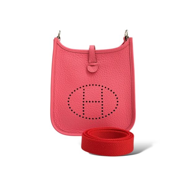 Hermes Mini Evelyne Rose Azalee PHW - Image 2