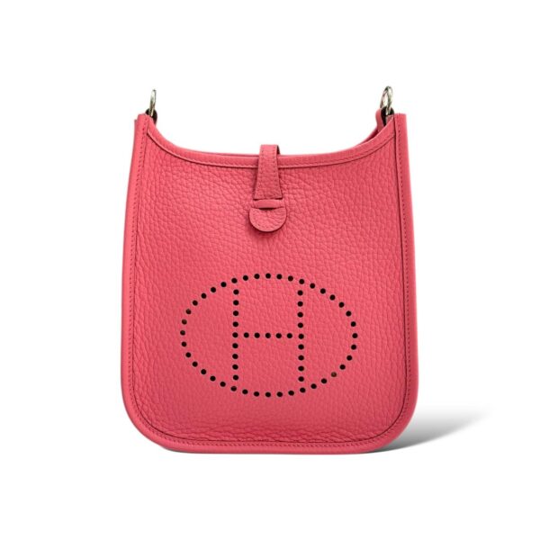 Hermes Mini Evelyne Rose Azalee PHW