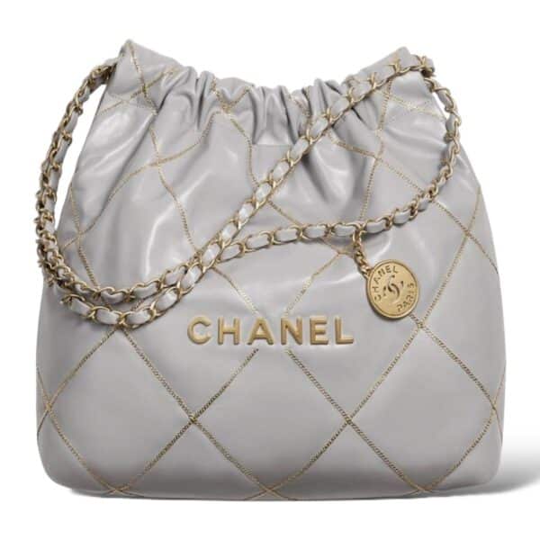 Chanel 22 Small Gray Tote Bag