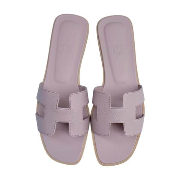 Hermes Oran 39 EU Rose Porcelain Sandals