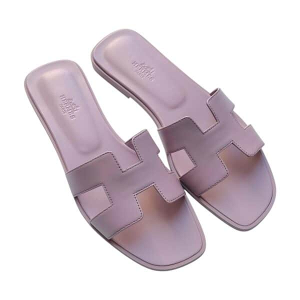 Hermes Oran 38.5 EU Rose Cancan Sandals - Image 2