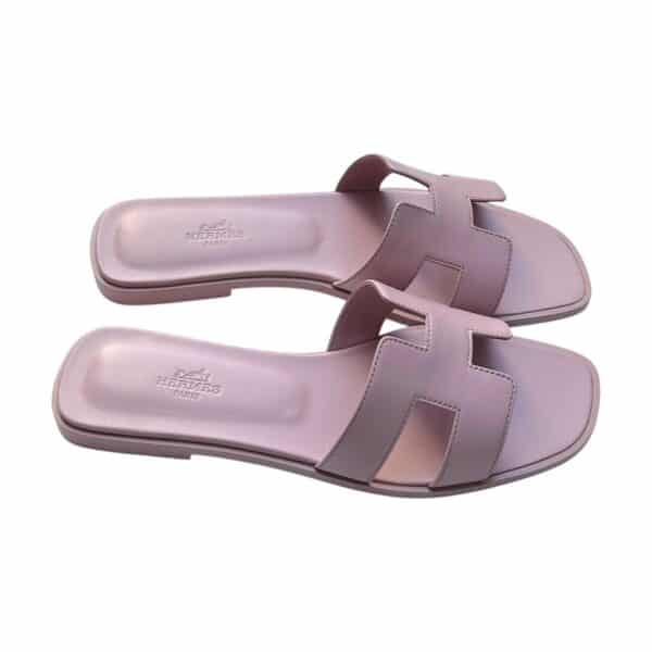 Hermes Oran 38.5 EU Rose Cancan Sandals - Image 3