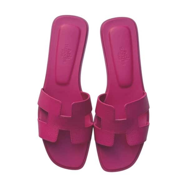 Hermes Oran 38.5 EU Rose Bougainvillier Sandals