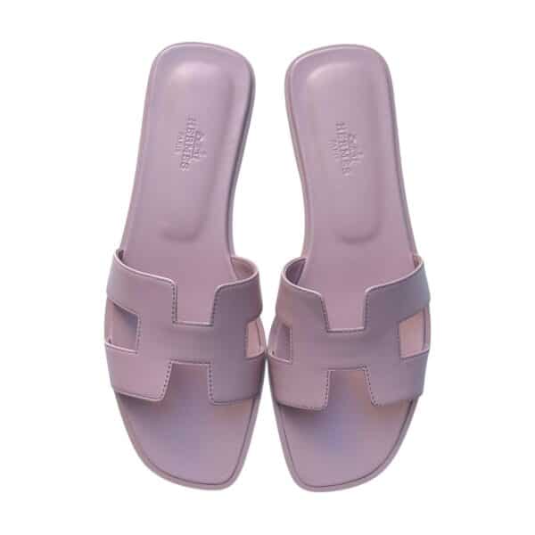 Hermes Oran 38.5 EU Rose Cancan Sandals
