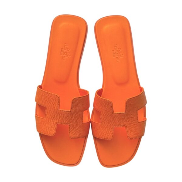 Hermes Oran 38.5 EU Orange Sunset Sandals