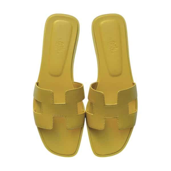 Hermes Oran 38.5 EU Jaune Imperial Sandals