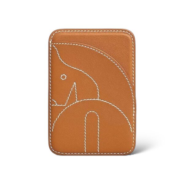 Hermes "Horse" MagSafe Card holder Gold Swift Calfskin