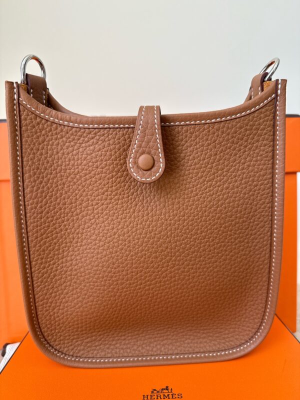 Hermes Mini Evelyne Gold Clemence PHW - Image 3