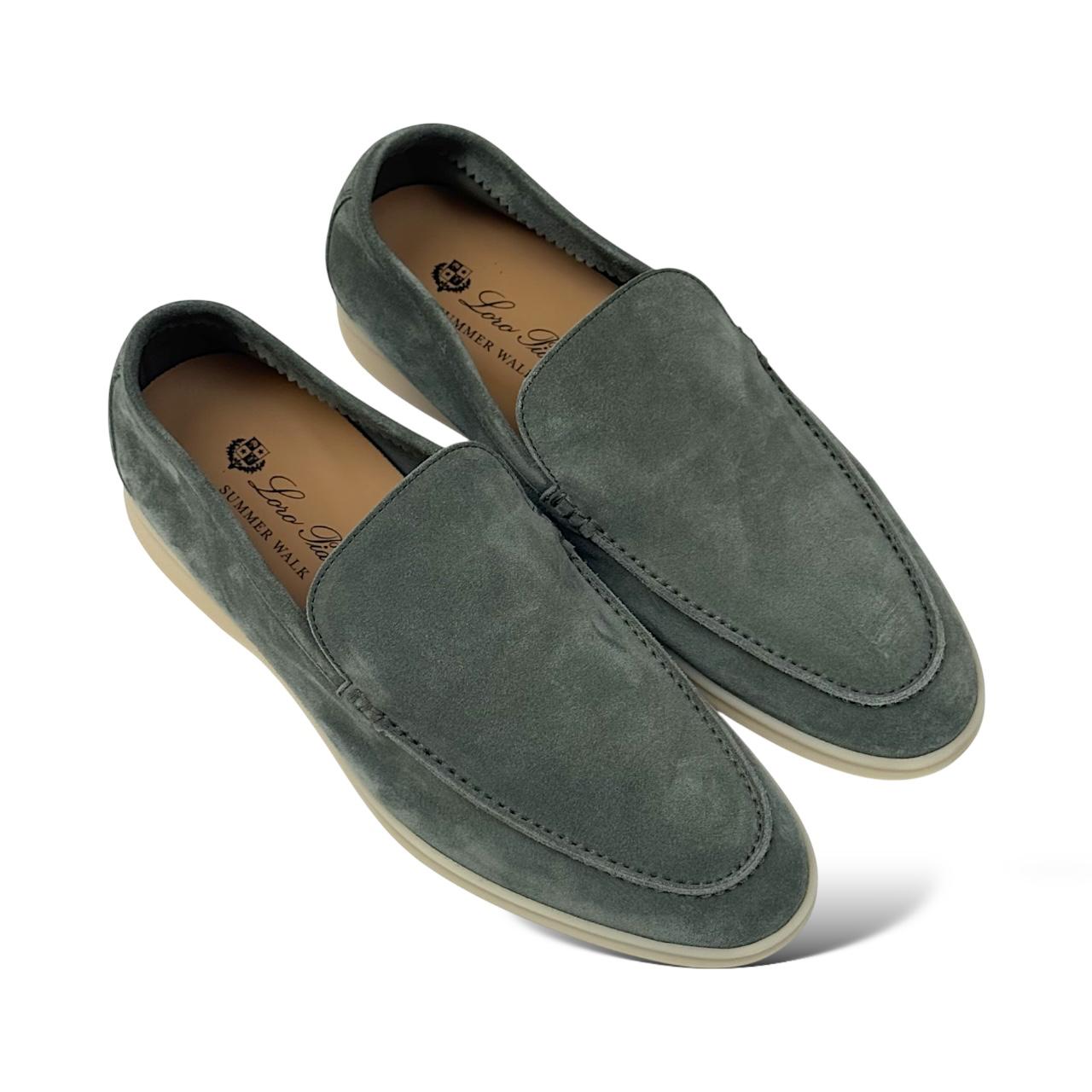 Loro Piana Summer Walk Loafer Suede Frozen Fir 41.5 EU – The