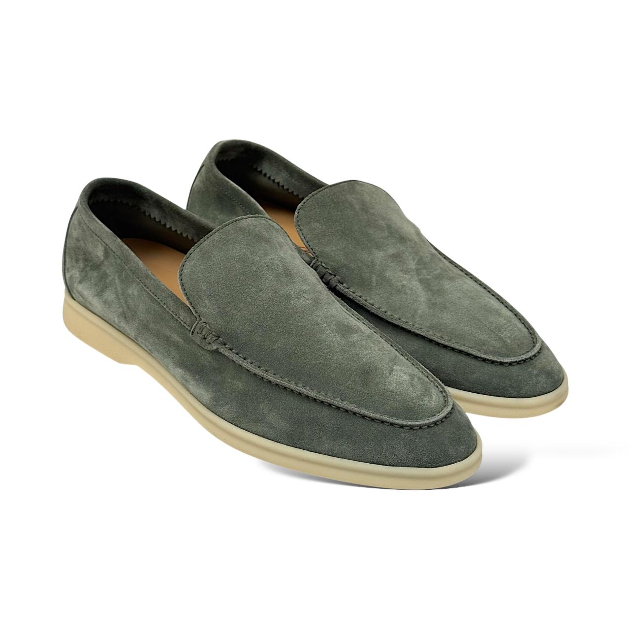 Loro Piana Summer Walk Loafer Suede Frozen Fir 41.5 EU – The