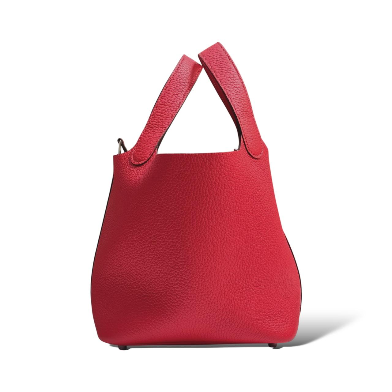 Hermes Picotin 18 Vermillion Clemence PHW - Image 5