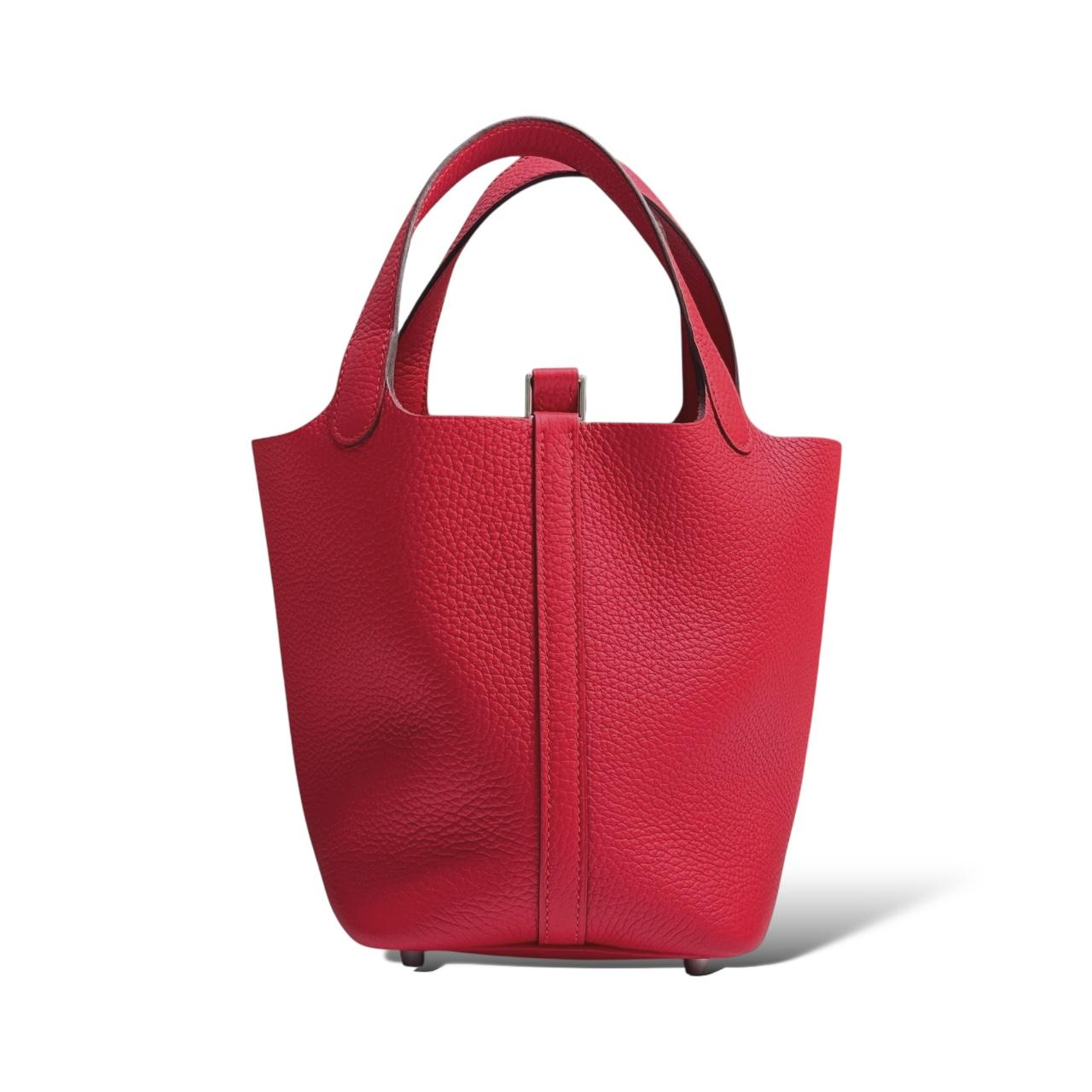 Hermes Picotin 18 Vermillion Clemence PHW - Image 6