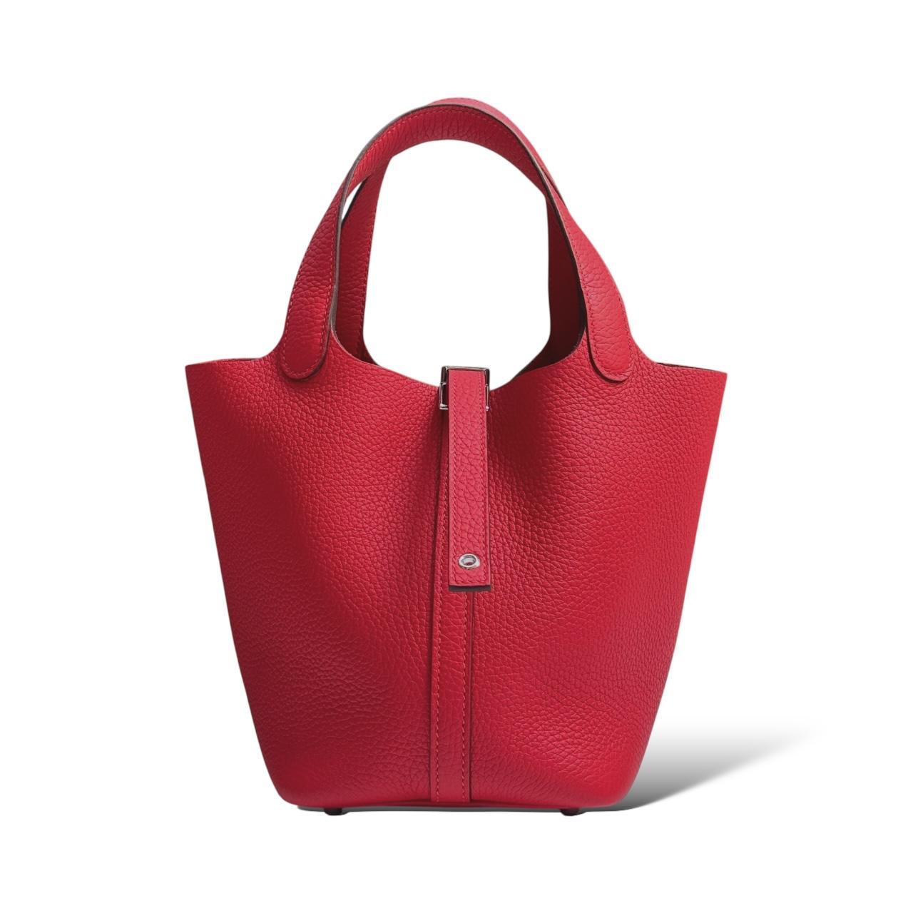 Hermes Picotin 18 Vermillion Clemence PHW