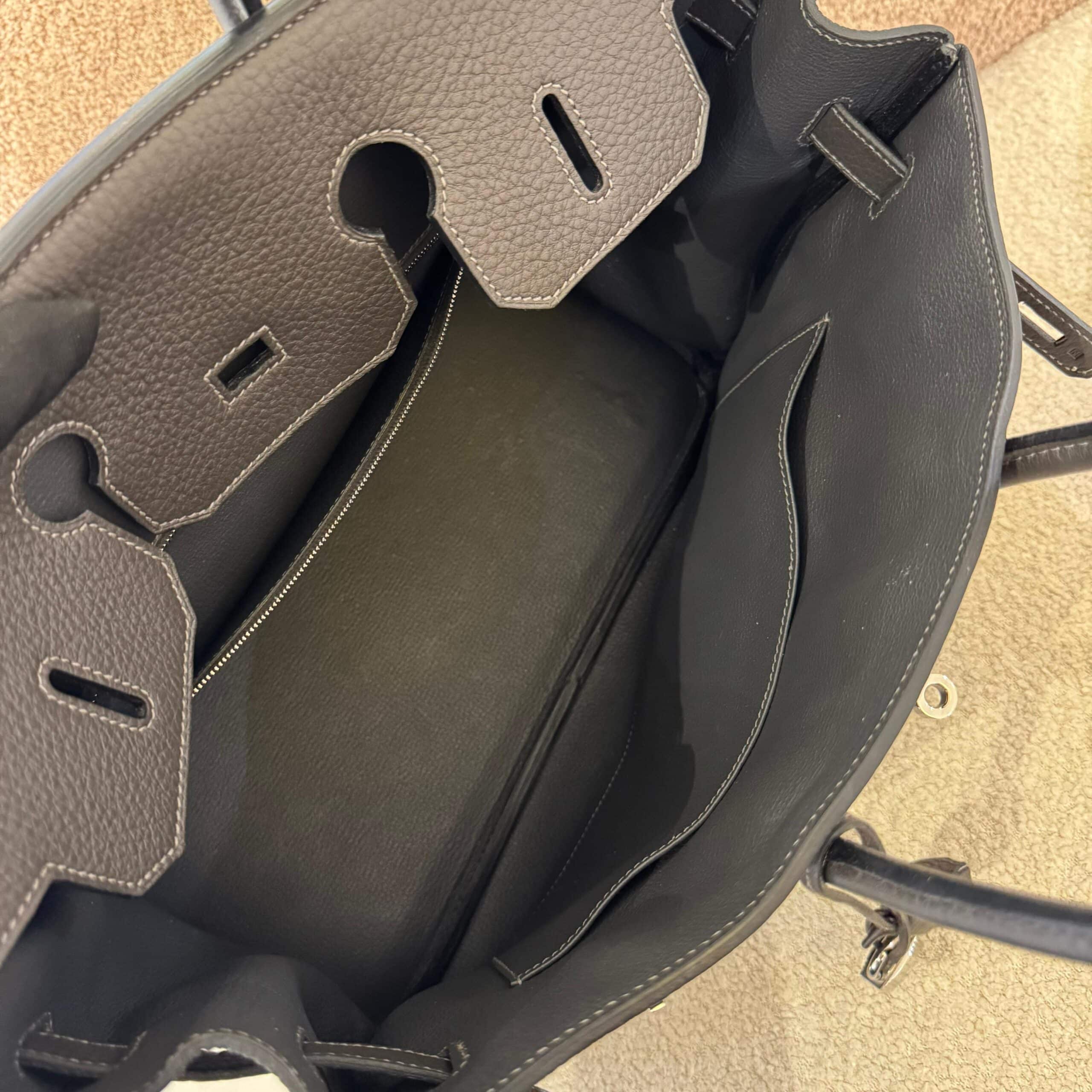 Hermès Birkin 35 Ebene Togo PHW - Image 7