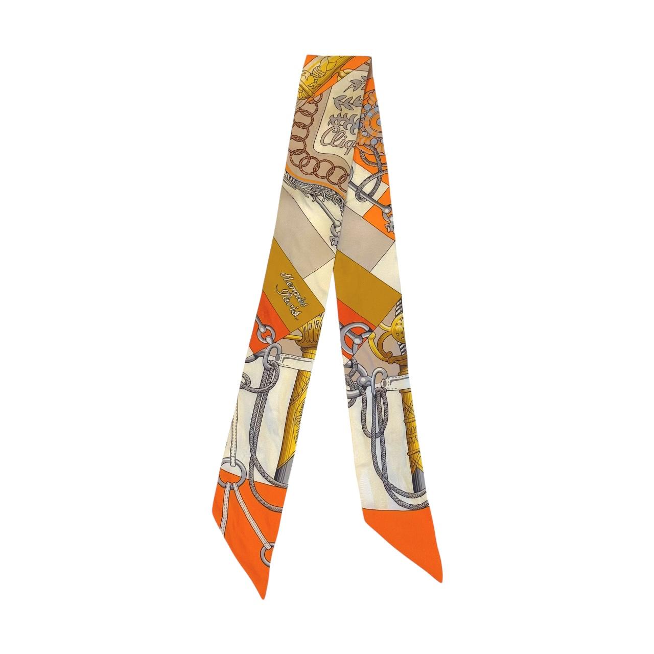Hermes Cliquetis Orange Twilly
