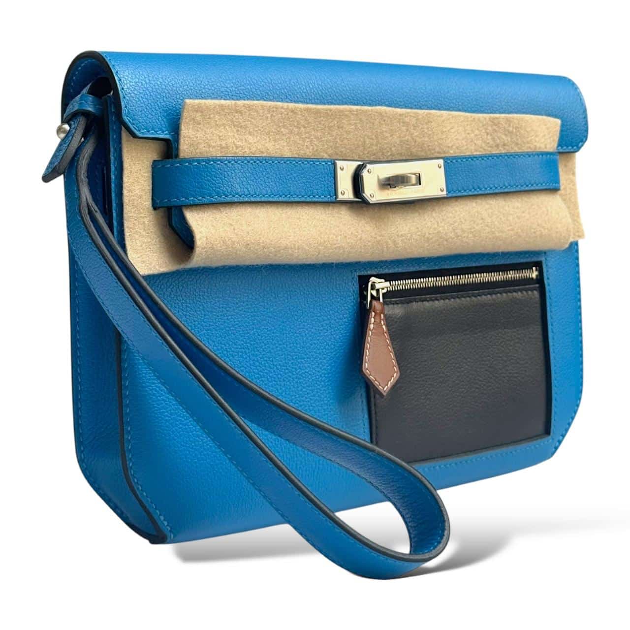 Hermes Depeche Colormatic Bleu Hydra/Black/Fauve Evercolor PHW - Image 2