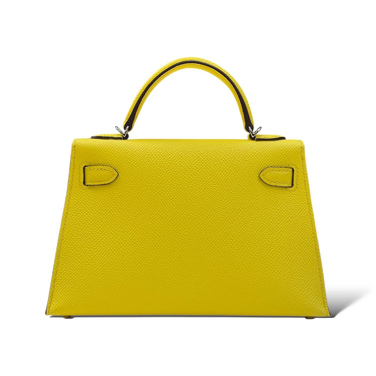 Hermes Kelly Mini Jaune Citron Epsom PHW - Image 4