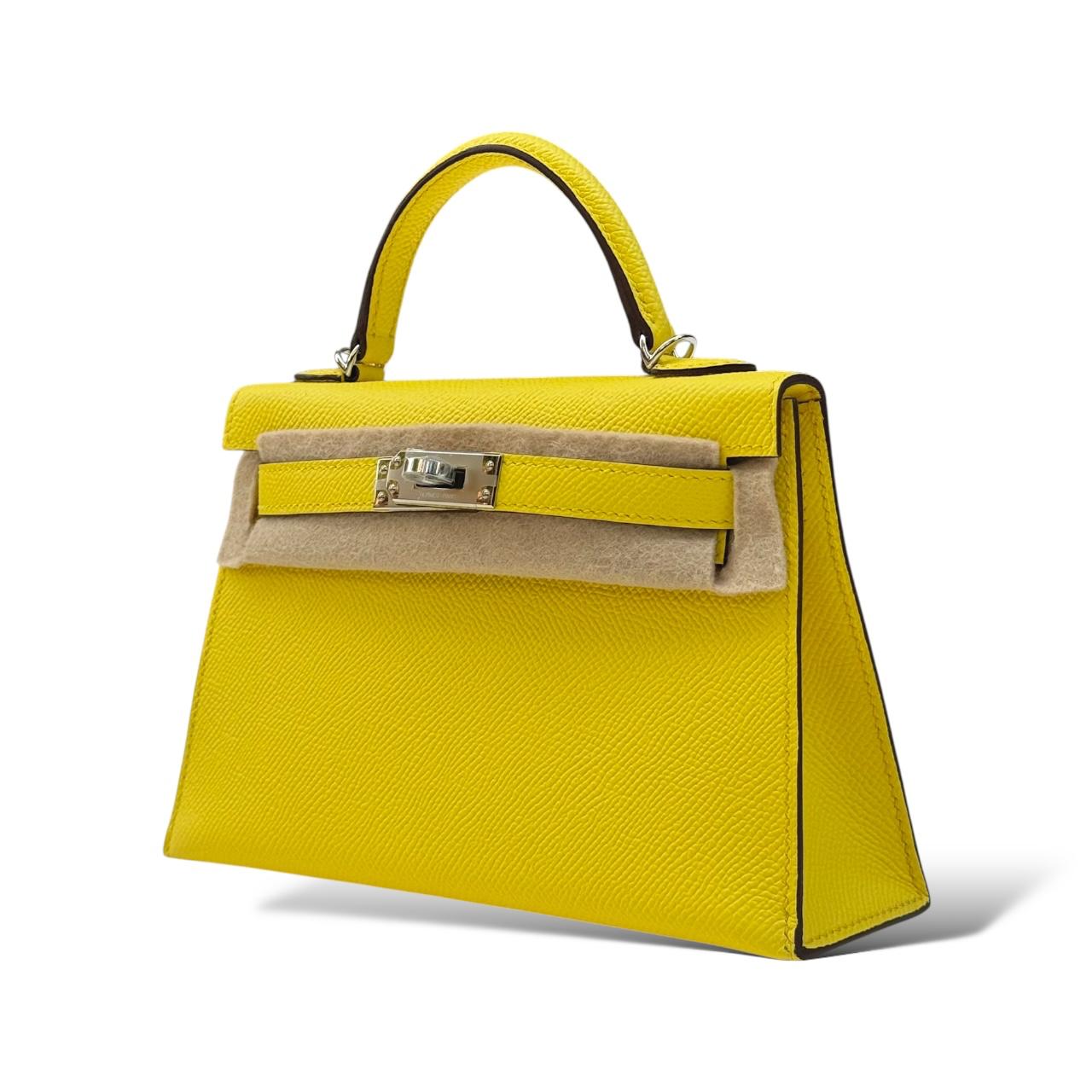 Hermes Kelly Mini Jaune Citron Epsom PHW - Image 5