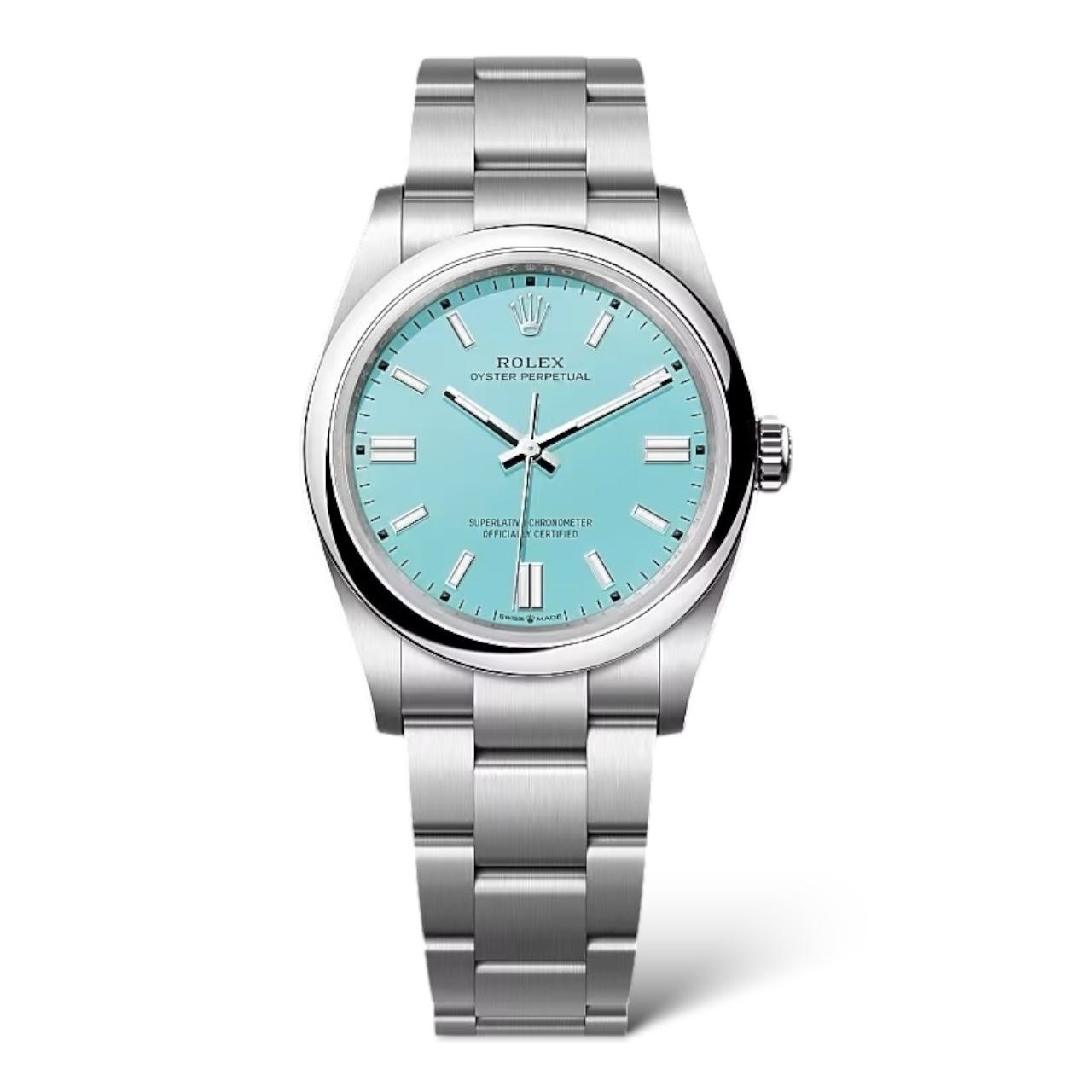 Rolex Oyster Perpetual 36mm 126000 Turquoise Blue Dial Oystersteel Oyster Bracelet