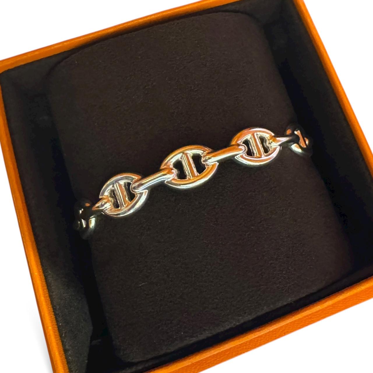 Hermès Chaine d'Ancre Enchaînée Bracelet, Medium Model (ST) – The