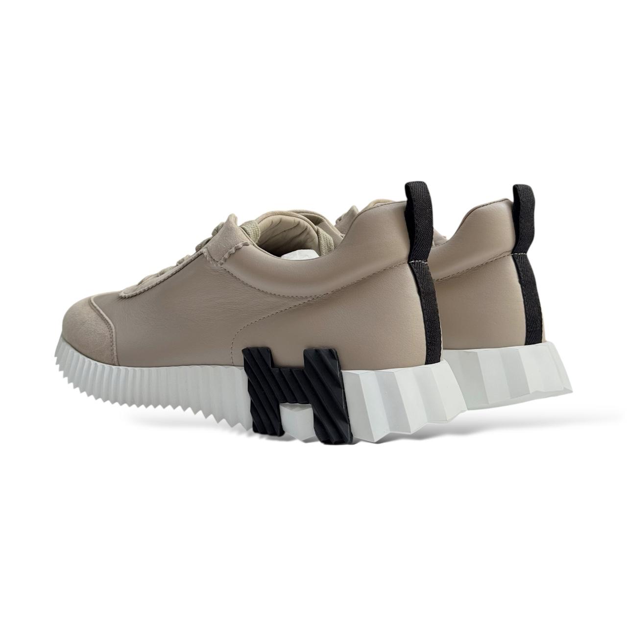 Hermes Bouncing 42 EU Beige Galet Sneakers - Image 5