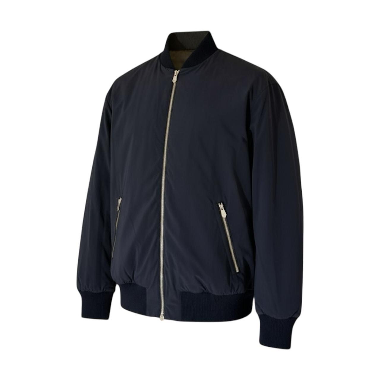 Hermès Casaque Reversible Rib-trim Cafe Jacket Size 48 – The