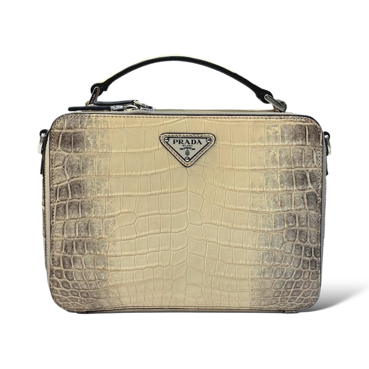 Prada Brique Himalaya Croco Leather Bag - Image 2