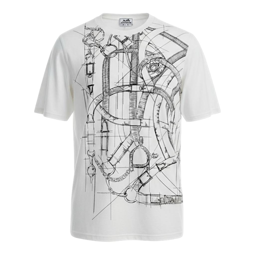 Hermes T-shirt Cavalcadour Griffone Blanc Size XL – The Luxury Flavor
