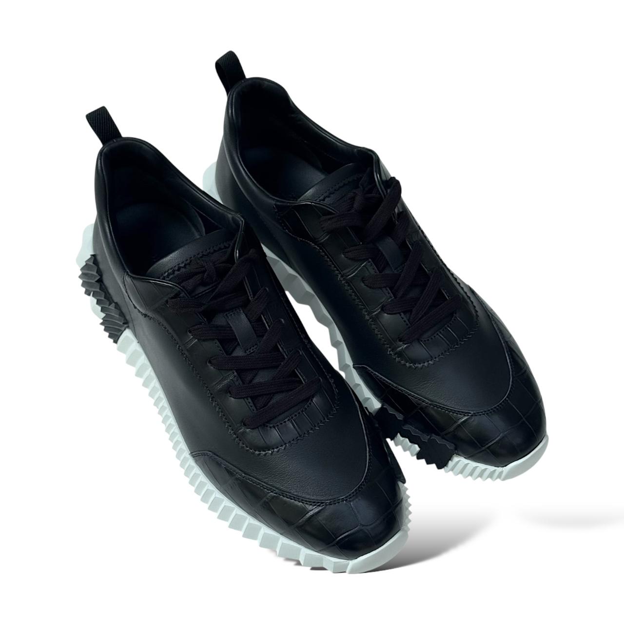 Hermès Bouncing Sneaker 46 EU Touch Black Calfskin/Croco – The