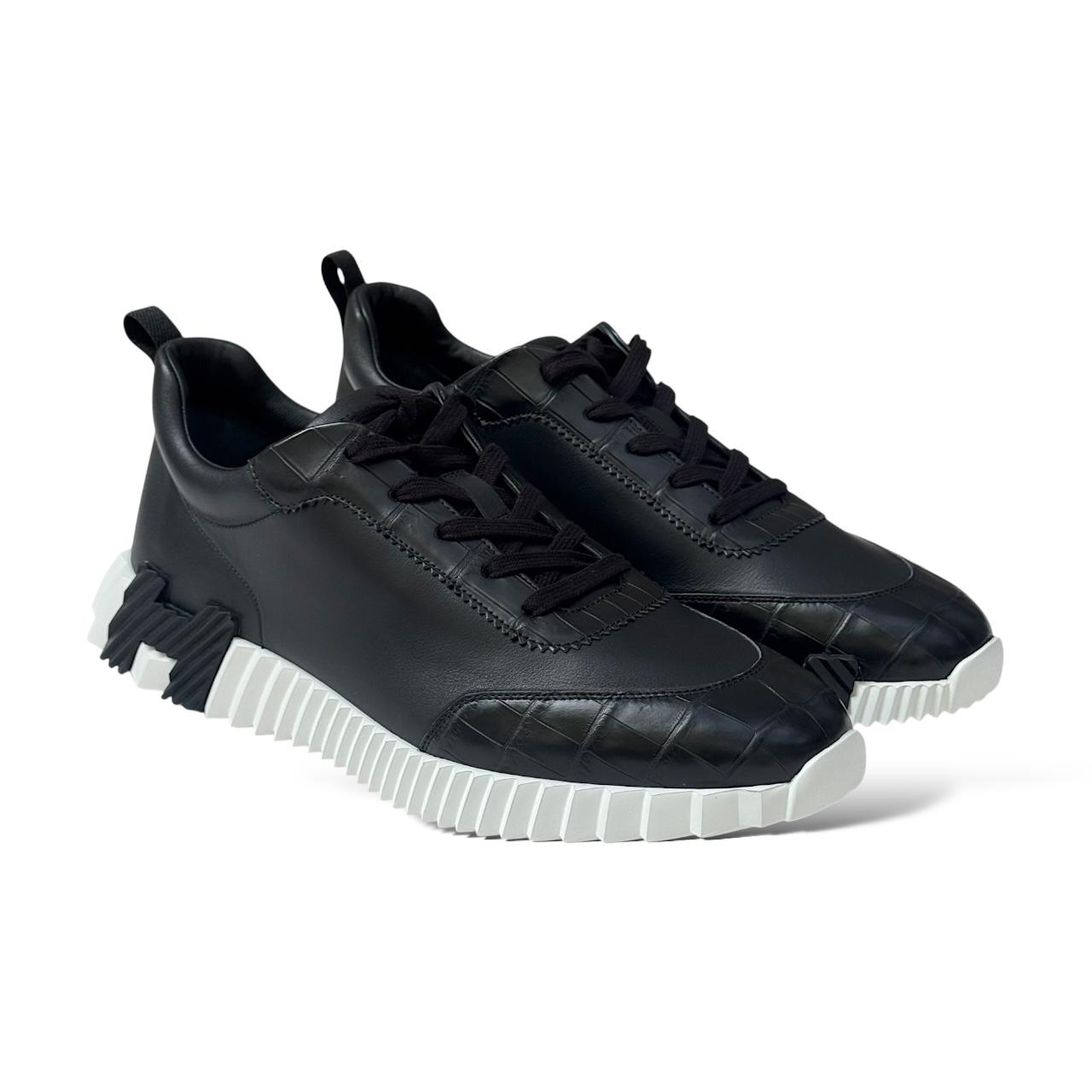 Hermès Bouncing Sneaker 46 EU Touch Black Calfskin/Croco – The
